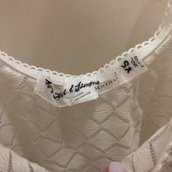 Aimee Bodysuit, White, Diamond Lace XS - Picture 5 of 5